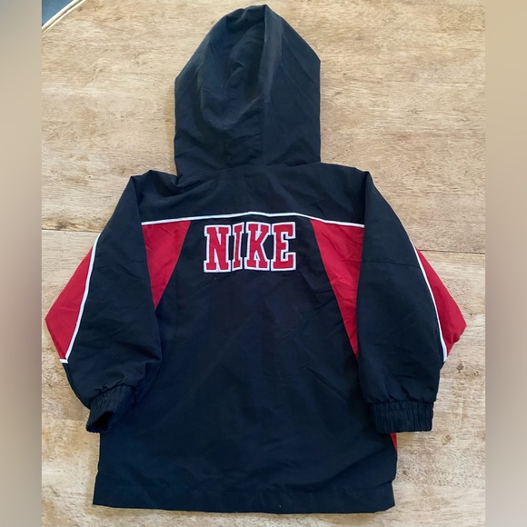 Vintage Nike Boys’‎ Sz 4 Red/Black Hooded Windbreaker Track Suit - Picture 4 of 17